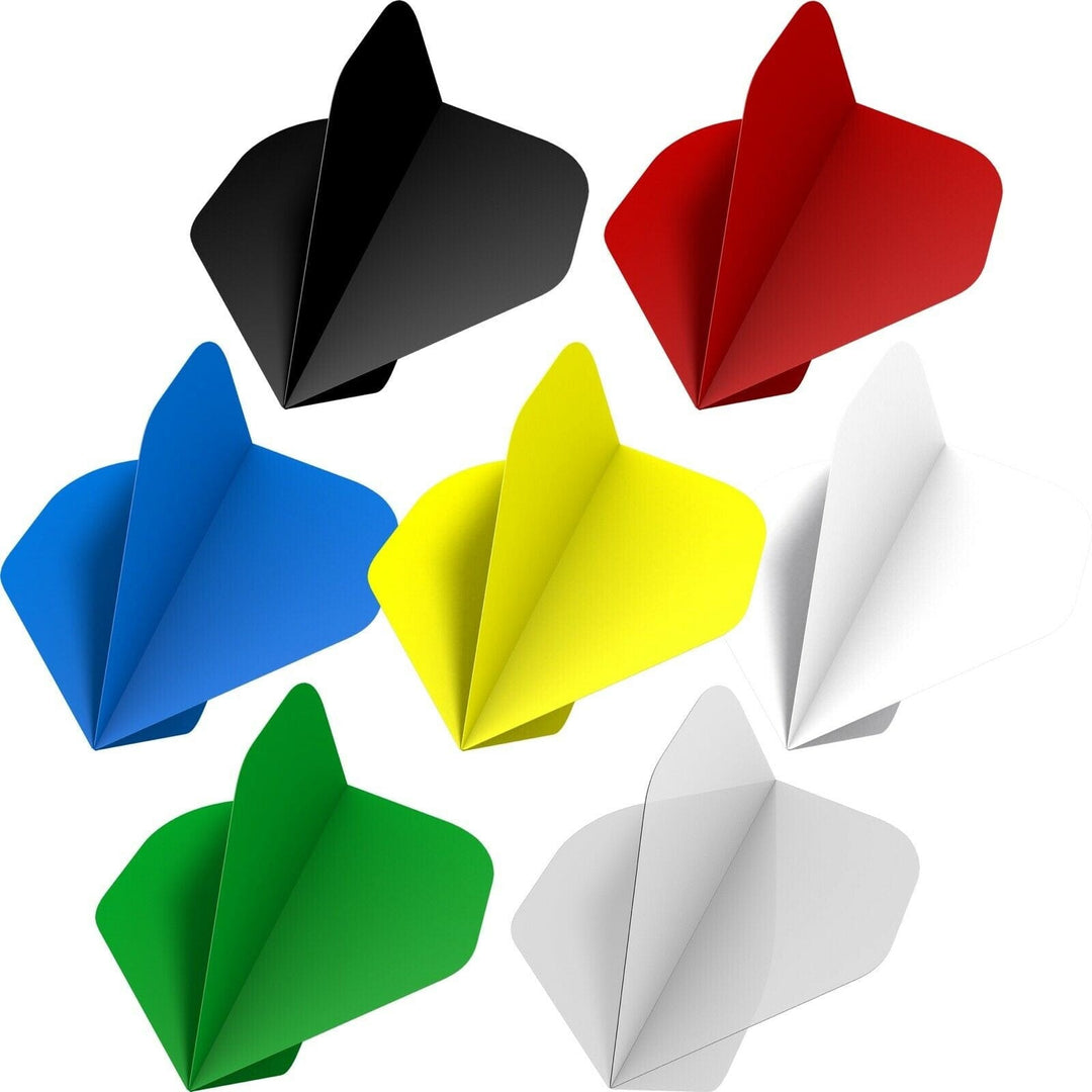 Ruthless Solid Poly Plain Standard No.2 Dart Flights — flight colour options, angled view