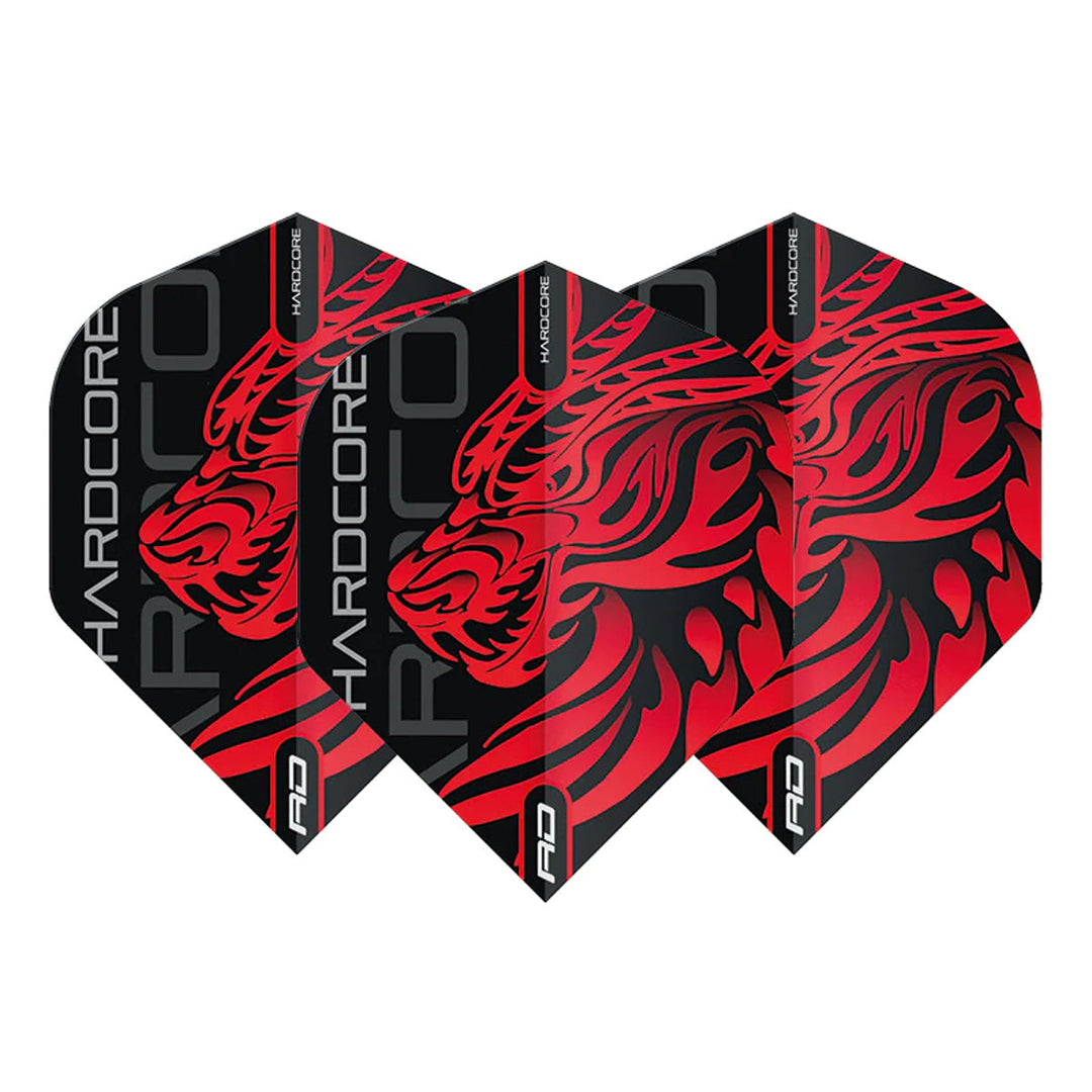 Red Dragon Jonny Clayton Hardcore Dragon Flights — three dart flights
