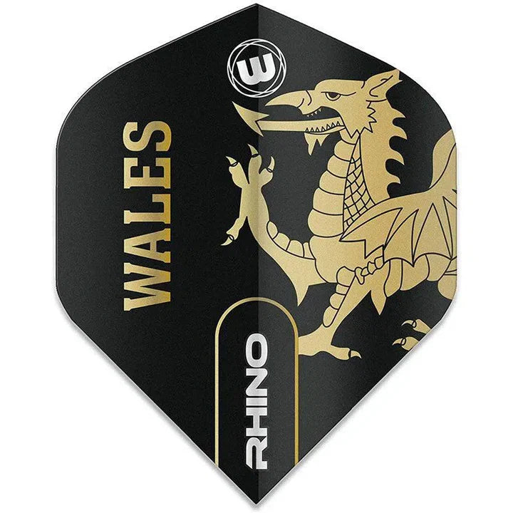 Winmau Wales Rhino Dart Flight 100 Micron — flight design, front view