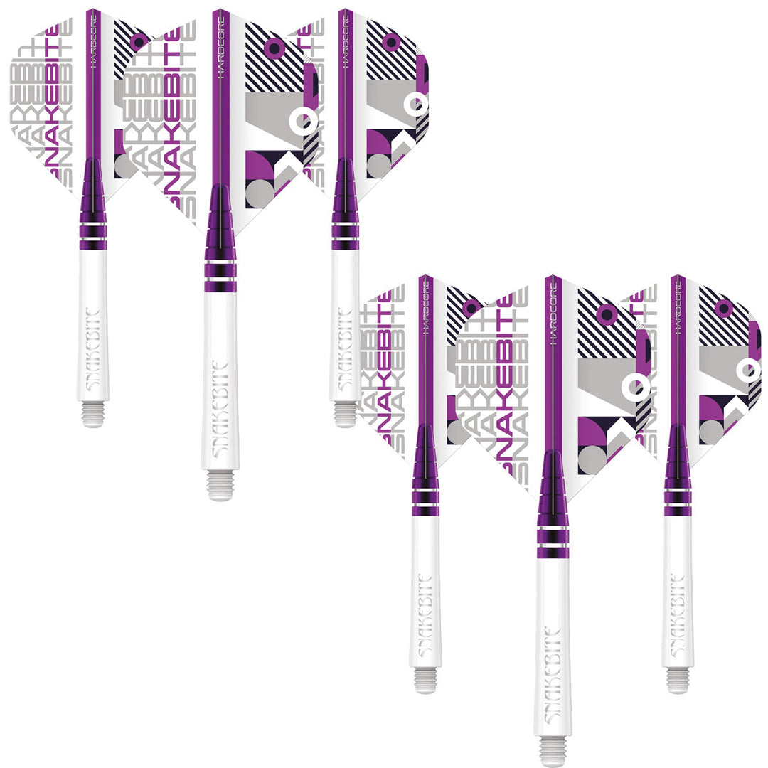 Red Dragon Peter Wright Hardcore Flight and Shaft Combo 2 — white flight and shaft multipack