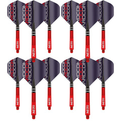 Red Dragon Snakebite Flight and Shaft Combo — red flight and shaft multipack