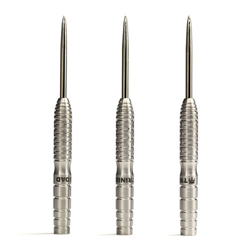 Trinidad Adrian Type 2 Steel Tip Darts – 90% Tungsten – manufacturer photograph of three barrels
