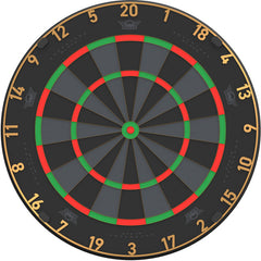 Bulls Advantage Black Dartboard — dartboard, angled view