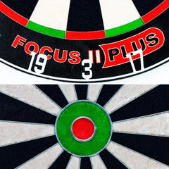 BULL'S Focus II Plus professional dartboard angled view