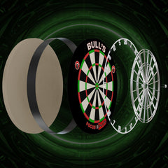 BULL'S Focus II Plus professional dartboard wire and sisal detail