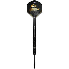 Bulls Kim Huybrechts Full Black Steel Tip Darts 90% Tungsten — assembled dart