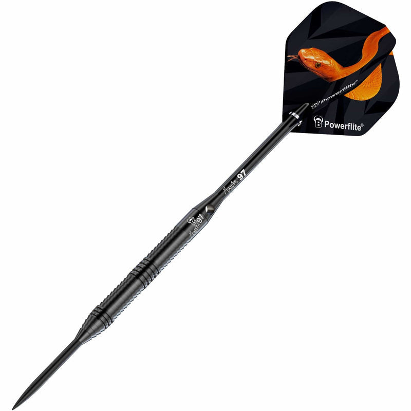 Mamba 97 M5 Steel Tip Darts - 97% Tungsten — three barrel close-ups