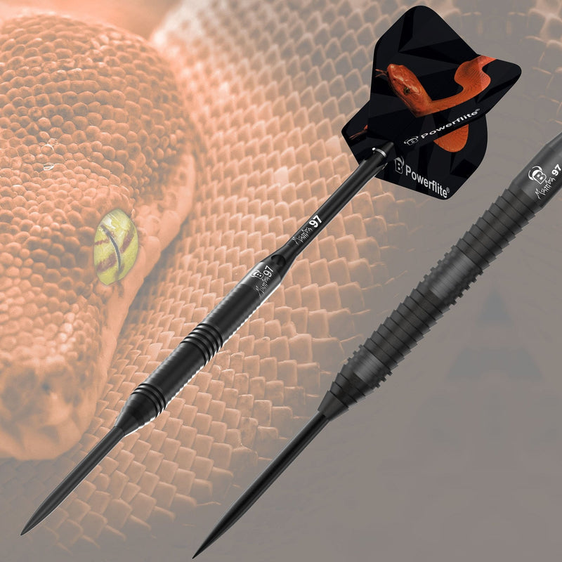 Bulls Mamba 97 M5 Steel Tip Darts 97% Tungsten — dart and grip detail graphic
