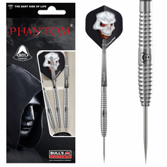 Bulls Phantom Pt3 Steel Tip Darts 80% Tungsten — dart, barrel detail and packaging