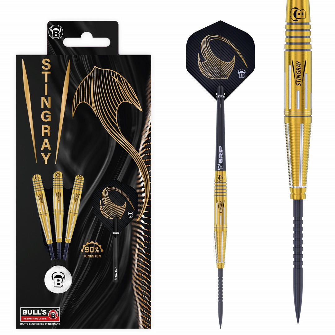 Bulls Stingray St4 Steel Tip Darts 90% Tungsten — dart, barrel detail and packaging