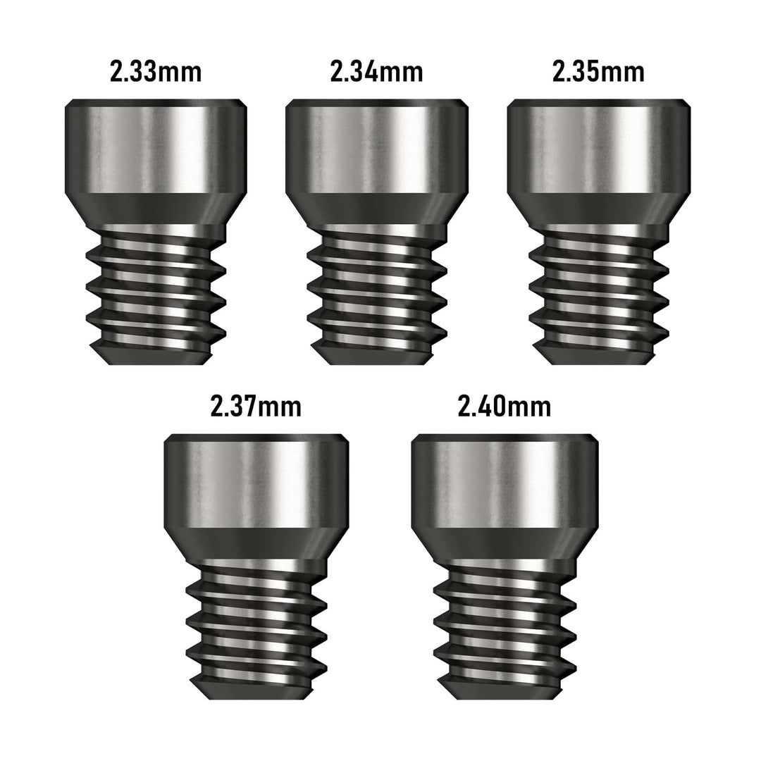 Caliburn Evo replacement dart point spigots in five sizes