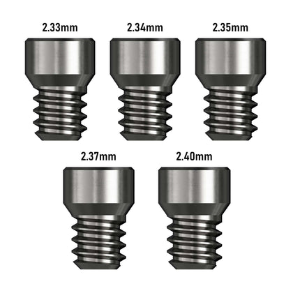 Caliburn Evo replacement dart point spigots in five sizes