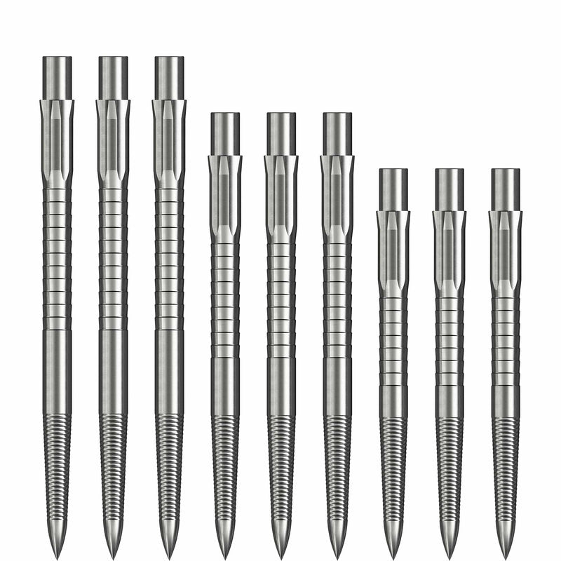 Caliburn Evo Steel Tip Dart Points — silver points in different lengths
