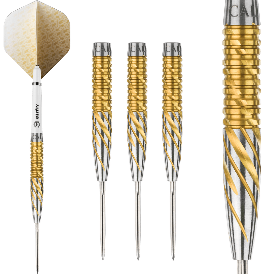 Caliburn Nexus N2 Steel Tip Darts 95% Tungsten — dart, barrels and grip detail