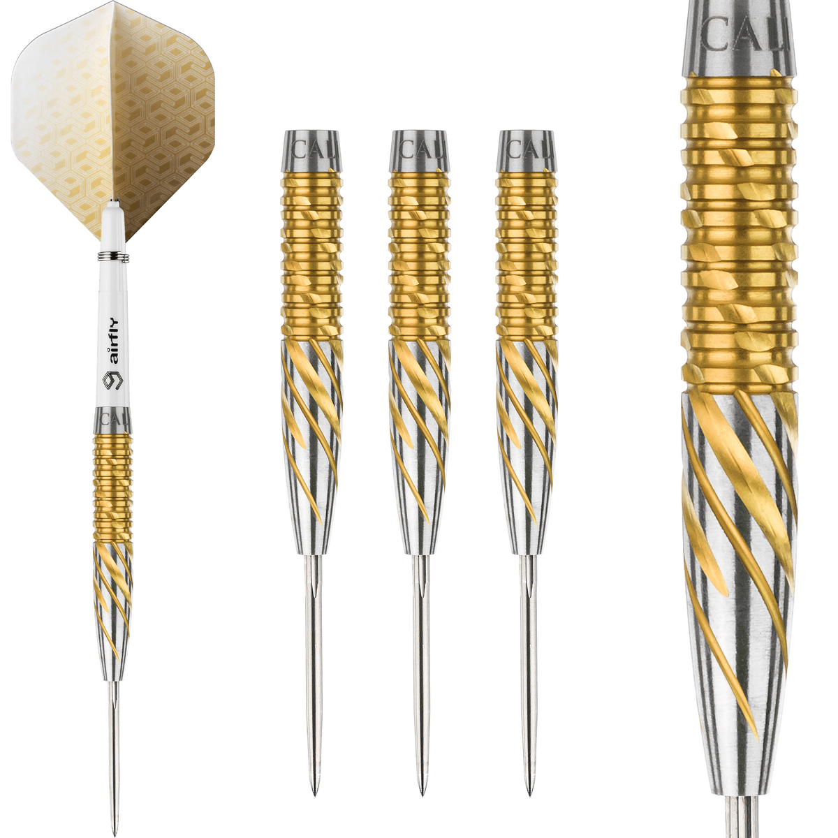 Nexus N2 Steel Tip Darts - 95% Tungsten — three barrel close-ups