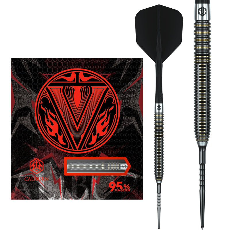 Caliburn V Series V2 Steel Tip Darts - 95% Tungsten 24g