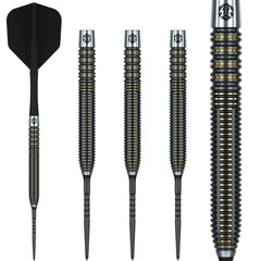 Caliburn V Series V2 Steel Tip Darts 95% Tungsten — dart, barrels and grip detail