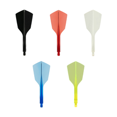 Condor AXE120 Narrow integrated flights and shafts; one of each offered colour shown on white. Colour options sold separately.