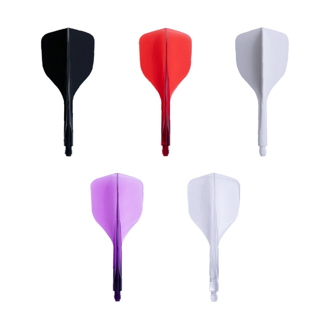 Condor AXE120 Small integrated flights and shafts; one of each offered colour shown on white. Colour options sold separately.