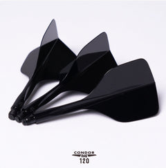 Condor Axe 120 Tri Dart Flights - Small Black / Short