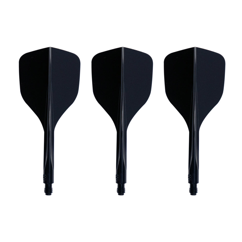 Condor Axe 120 Tri Dart Flights Small — three black flights and shafts