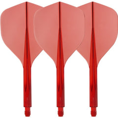 Condor Axe 120 Tri Dart Flights Standard — three red flights and shafts