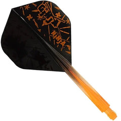 Condor Axe Player Flights Standard — orange and black integrated flight and shaft