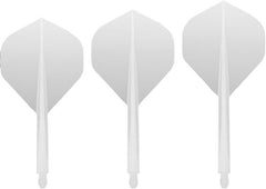 Condor Axe Dart Flights Standard Flights — three white flights and shafts