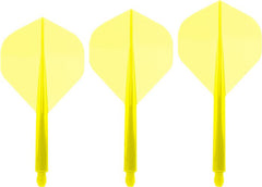 Condor Axe Dart Flights Standard Flights — three yellow flights and shafts