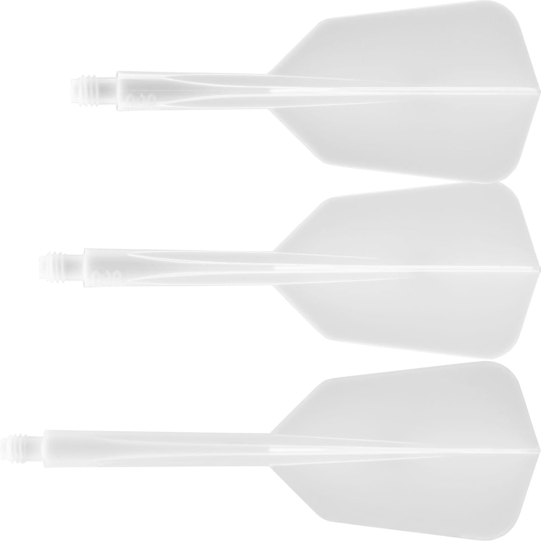 Condor Axe Dart Flights Wing Slim — three white flights and shafts