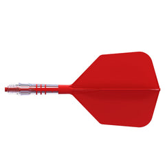Cuesoul Big Wing Carbon Rost T19 Dart Flights — red integrated flight and shaft, side view