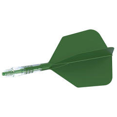 Cuesoul Big Wing Carbon Rost T19 Dart Flights — green integrated flight and shaft