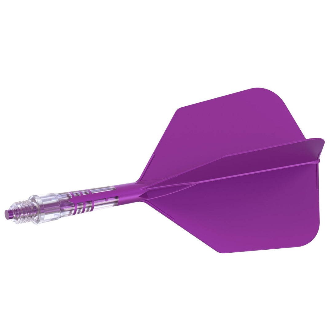 Cuesoul Big Wing Carbon Rost T19 Dart Flights — purple integrated flight and shaft