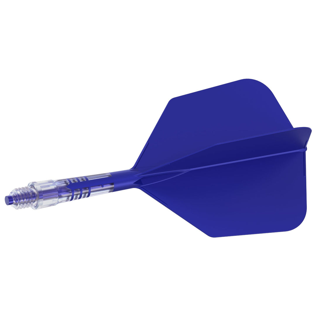 Cuesoul Big Wing Carbon Rost T19 Dart Flights — blue integrated flight and shaft