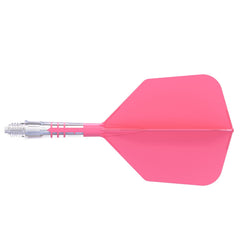Cuesoul Big Wing Carbon Rost T19 Dart Flights — pink integrated flight and shaft, side view