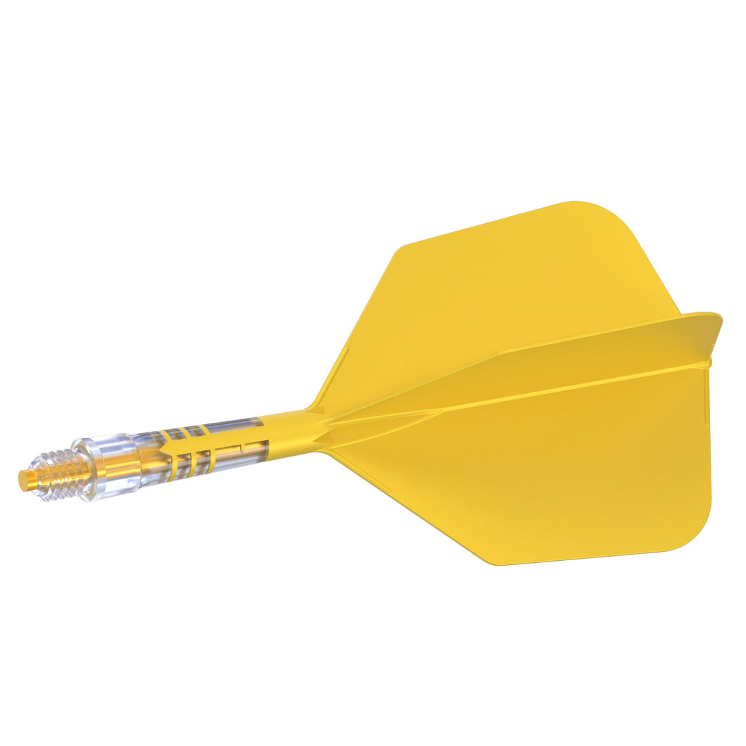 Cuesoul Big Wing Carbon Rost T19 Dart Flights — yellow integrated flight and shaft