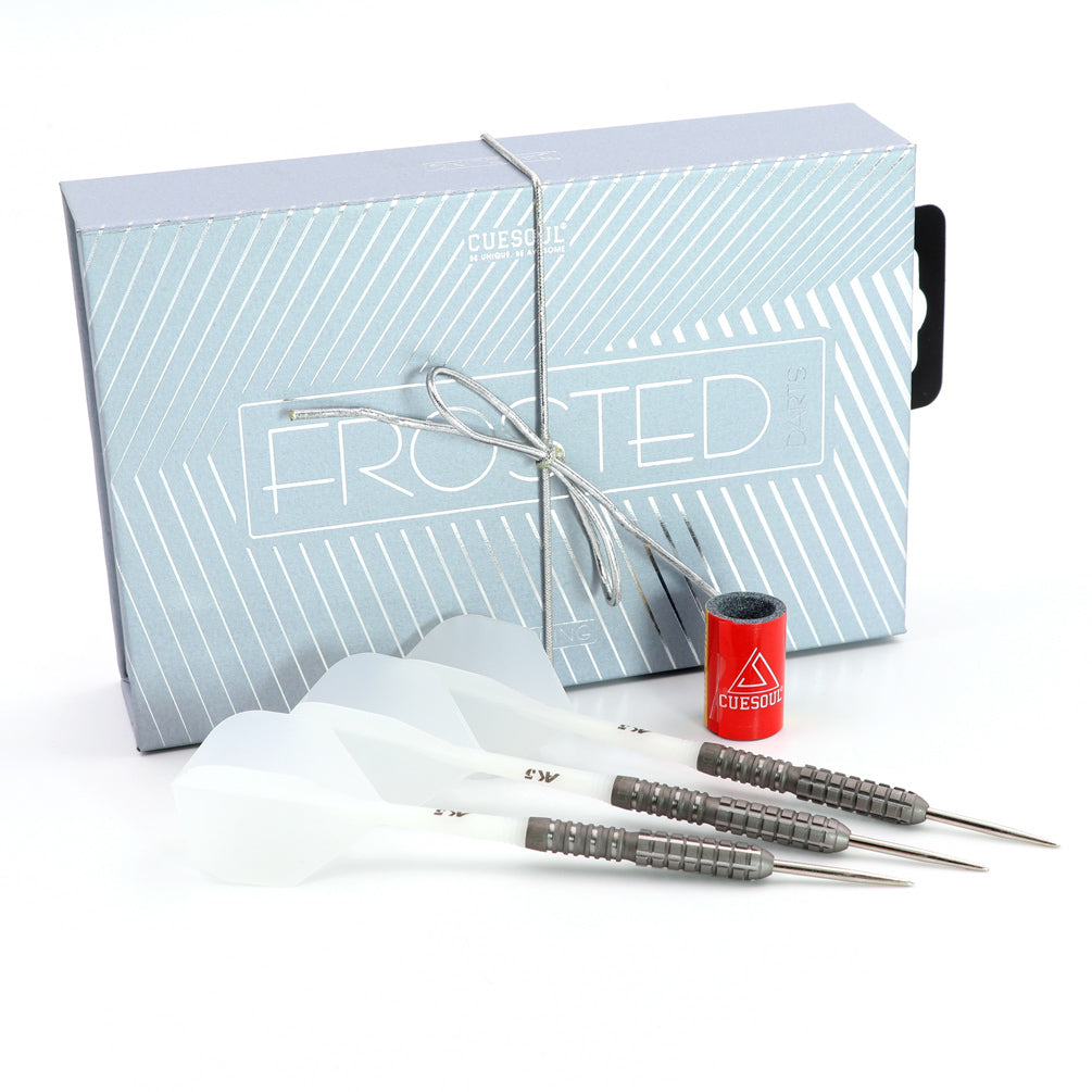 Cuesoul Dazzling (Type 2) Steel Tip Darts 90% Tungsten — darts and presentation box