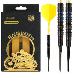 Cuesoul Engine V9 Steel / Soft Tip Steel Tip Darts 90% — dart, barrel detail and packaging