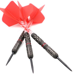 Cuesoul Motorcycle Handlebar Grip Steel Tip Darts 90% Tungsten — three darts viewed from the point end