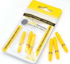 Cuesoul Polyethylene Dart Shafts — yellow shafts and packaging