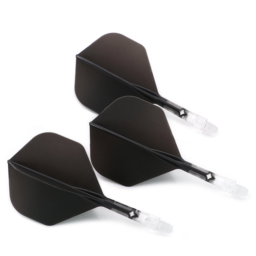 Cuesoul Standard Rost T19 Integrated Dart Shafts And — three black flights and shafts