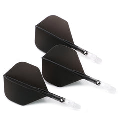 Cuesoul Standard Rost T19 Integrated Dart Shafts And — three black flights and shafts