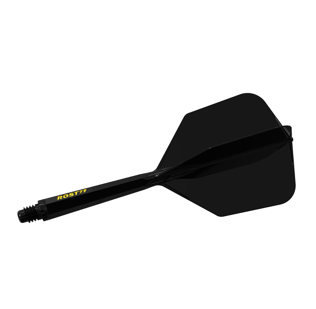 Cuesoul Rost77 Integrated Dart Shaft And Flight Big Wing — black integrated flight and shaft