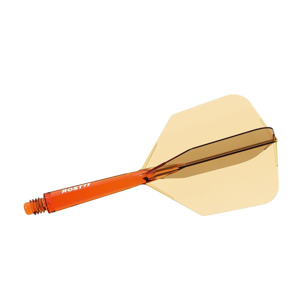 Cuesoul Rost77 Integrated Dart Shaft And Flight Big Wing — orange integrated flight and shaft