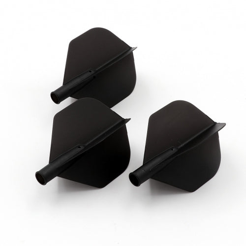 Cuesoul Tero AK4 Dart Flights Standard — three black flights