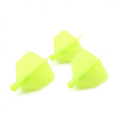 Cuesoul Tero AK4 Dart Flights Standard — three yellow flights