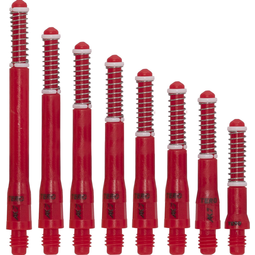 Cuesoul Tero Ak7 Dart Shafts Standard — red shafts in different lengths