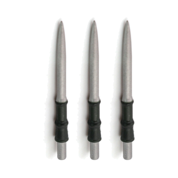 Cuesoul Touch original Type A steel tip points with Black grips, three matching points upright with tips facing up.