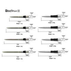 Cuesoul Touch Point II black steel dart points dimensions and profile guide