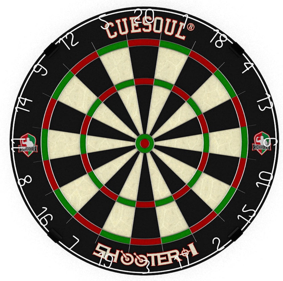 Cuesoul Tournamental Bristle Sisal Dartboard Set With 2 — dartboard face